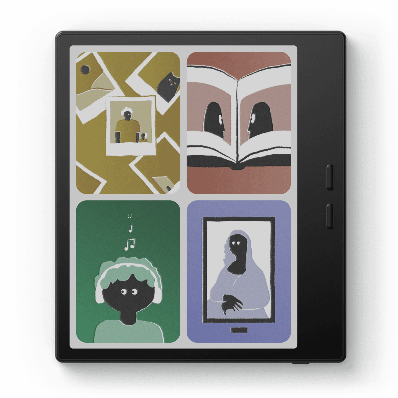 Miniberry tablet showing Home